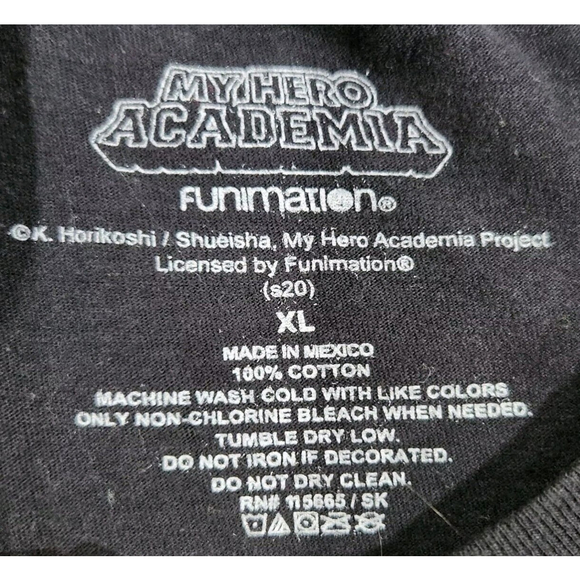 My Hero Academia Mens T-Shirt XL Short Sleeves Front Graphic Funimation Anime - Picture 4 of 5